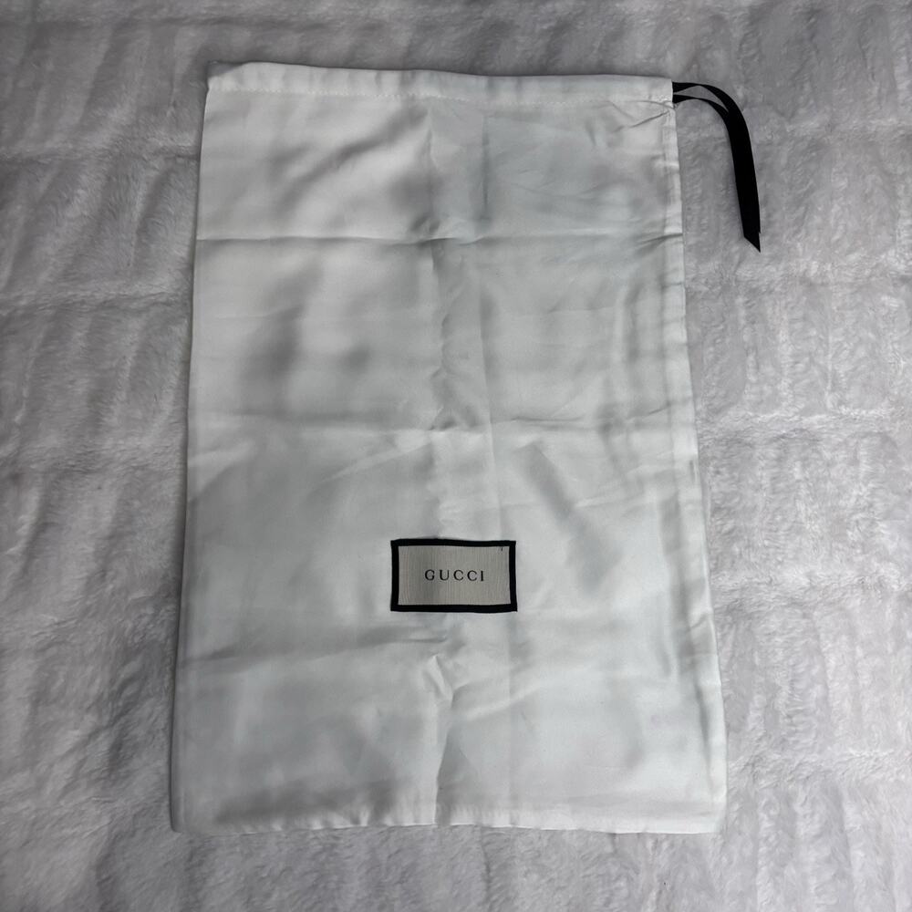 GUCCI Dust Bag Drawstring Dustbag White 11.5 x 17.25 in